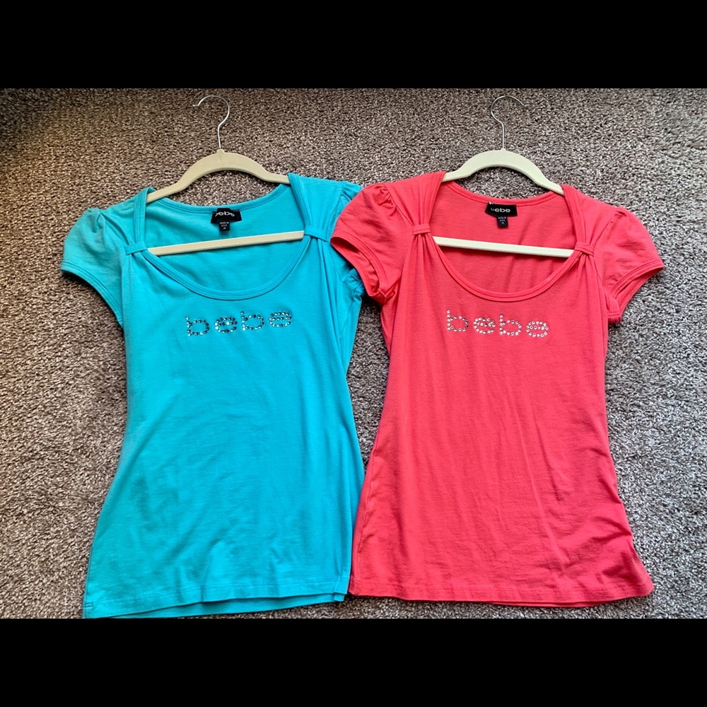 Rhinestone embellished BEBE tee
